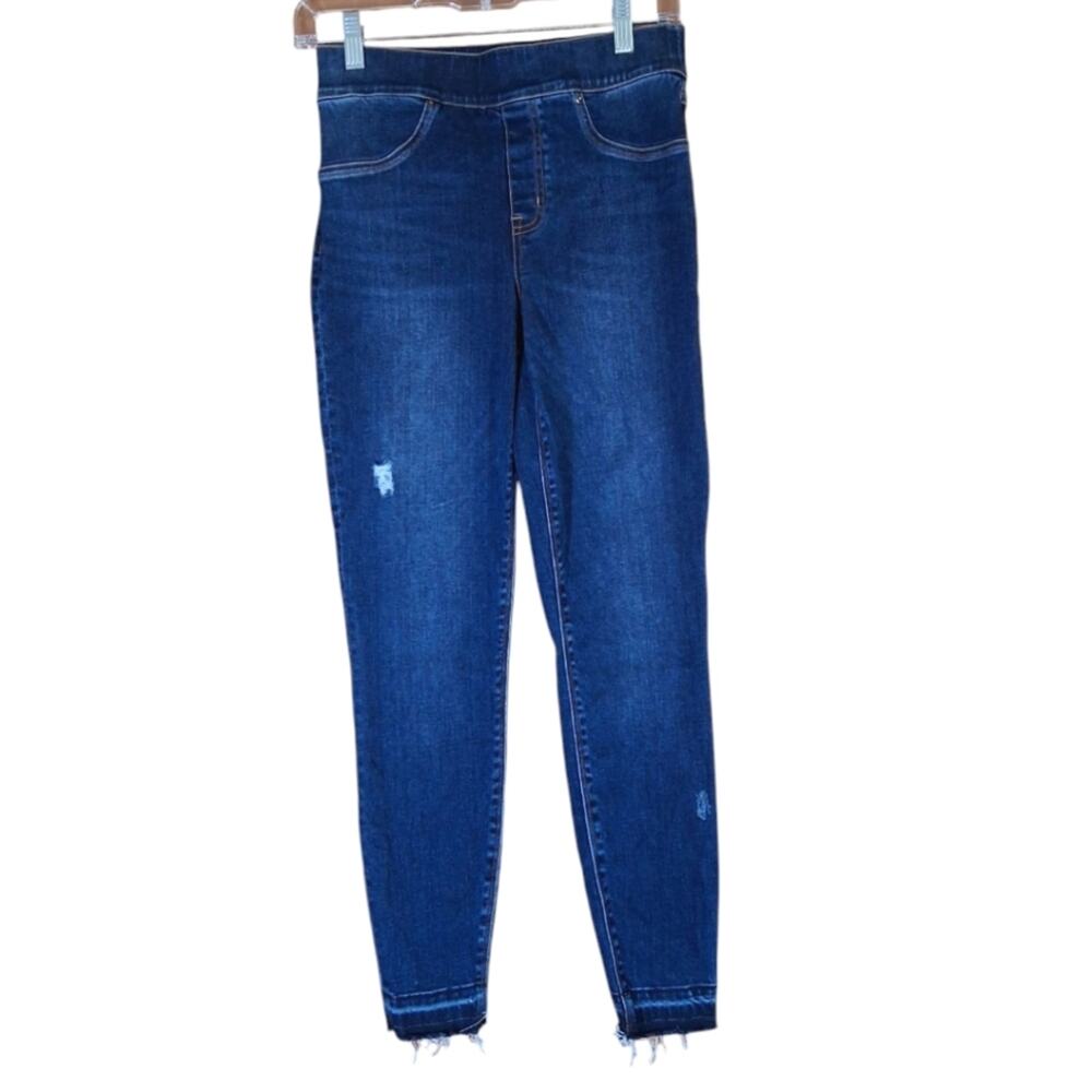Spanx Distressed Raw Hem Skinny Jeans Size Small